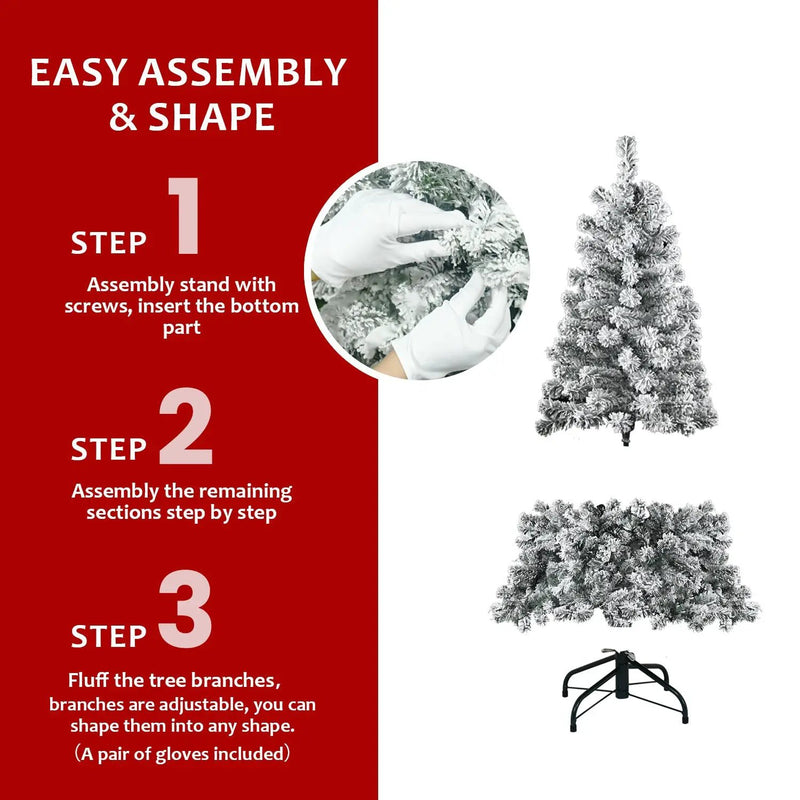 5FT Flocked Christmas Tree by HouseOfZazla