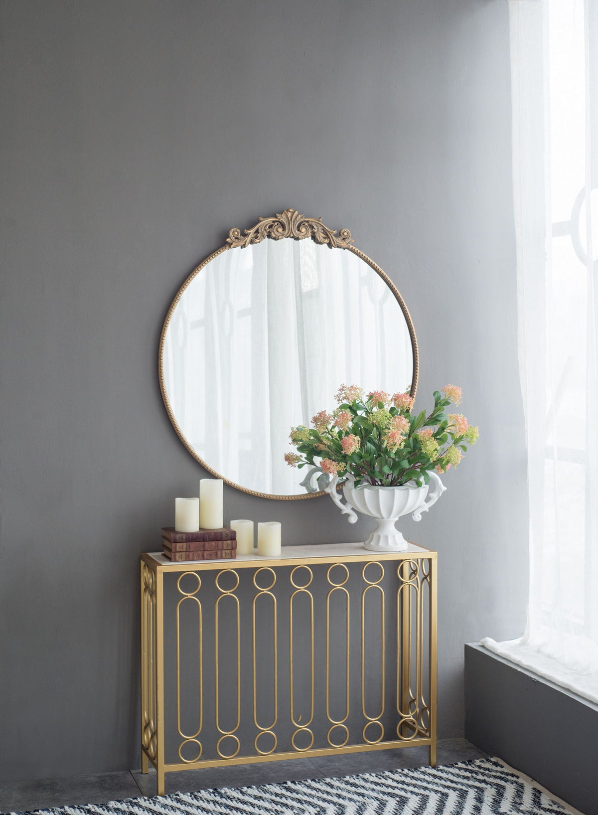 Classic Design Wall Mirror with Baroque-Inspired Frame – Gold or Black, photo 27 of 31