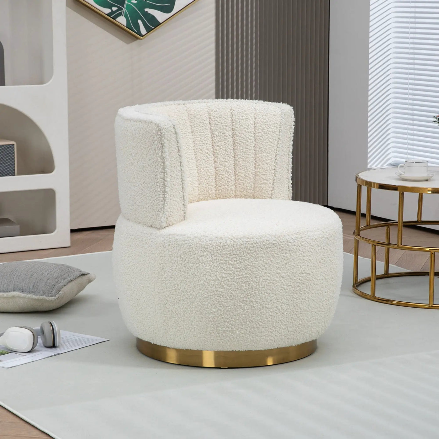 360 Degree Swivel Cuddle Barrel Accent Sofa Chair by HouseOfZazla