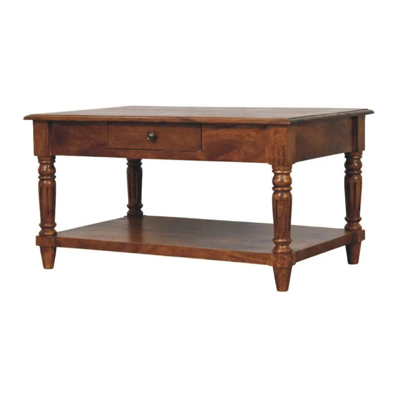 Turned Legs Drawer Table by HouseOfZazla