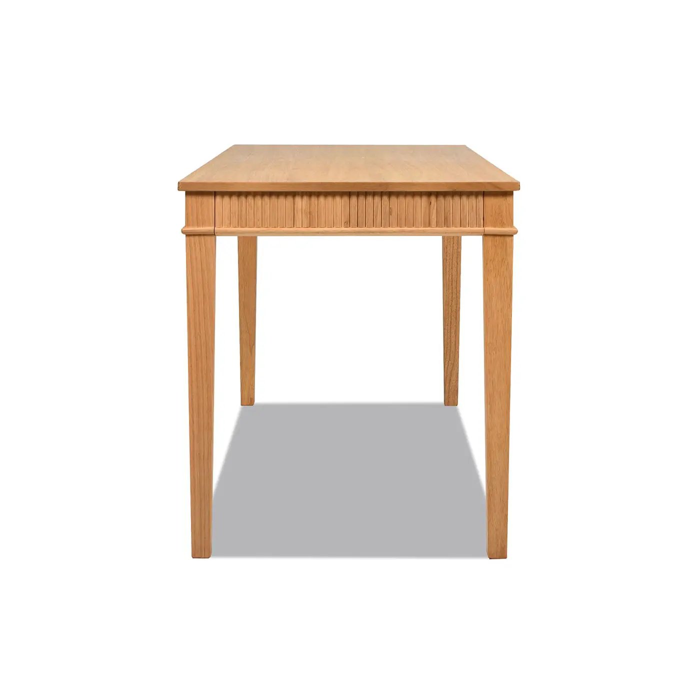 Dumont - Modern Farmhouse 1 Drawer Fluted Home Office Writing Desk - Natural Blonde by Unique Piece Furniture
