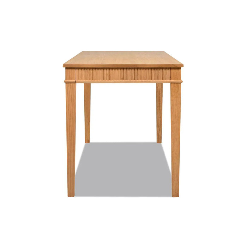 Dumont - Modern Farmhouse 1 Drawer Fluted Home Office Writing Desk - Natural Blonde by HouseOfZazla
