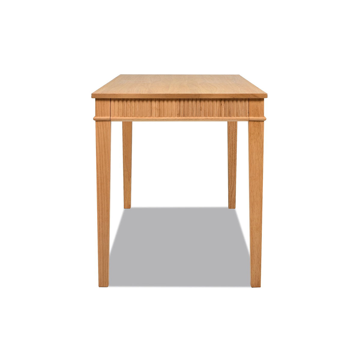 Modern Farmhouse 1 Drawer Fluted Writing Desk with Generous Workspace - Natural Blonde, photo 7 of 7