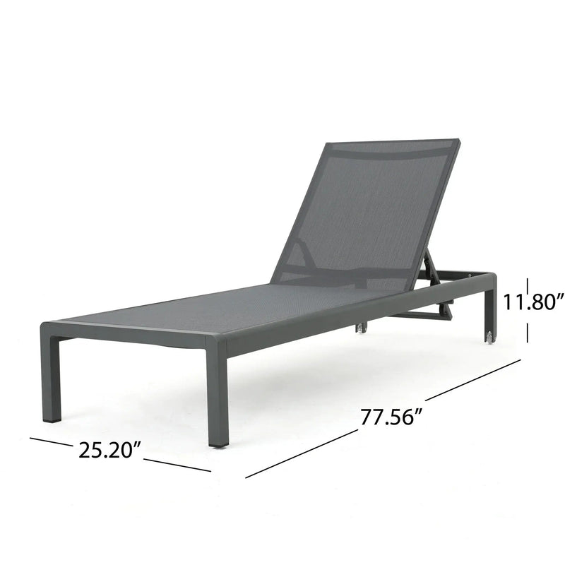 Outdoor Patio Chaise Lounge with 5 Reclining Positions by HouseOfZazla