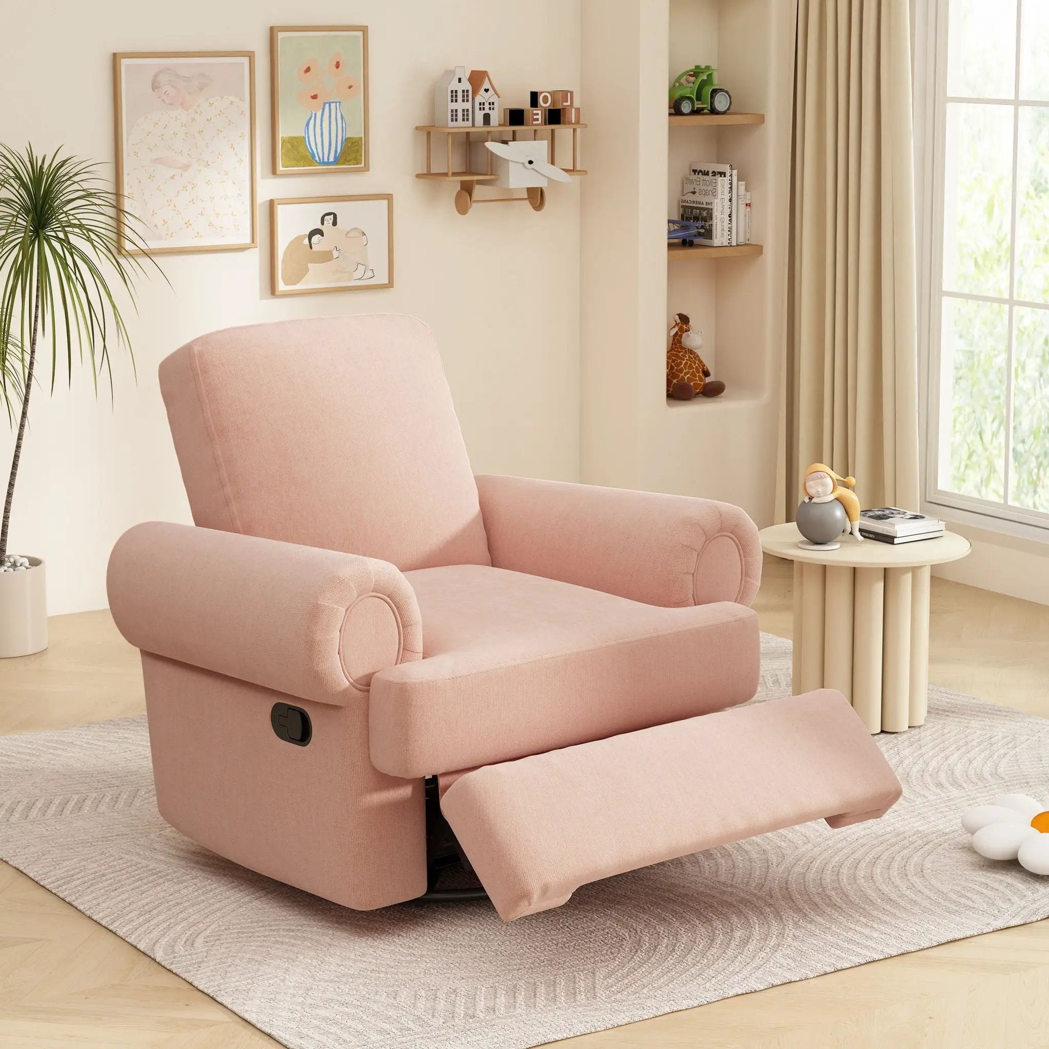 Manual Swivel Recliner Rocker Chair With Adjustable Backrest by HouseOfZazla