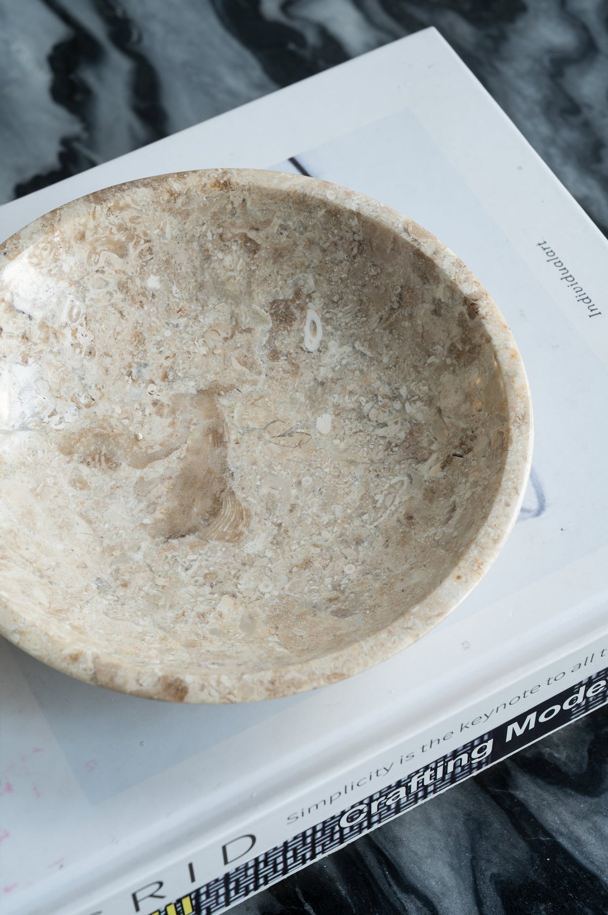 Round Marble Decorative Bowl with Smooth Finish - Cream, photo 7 of 10