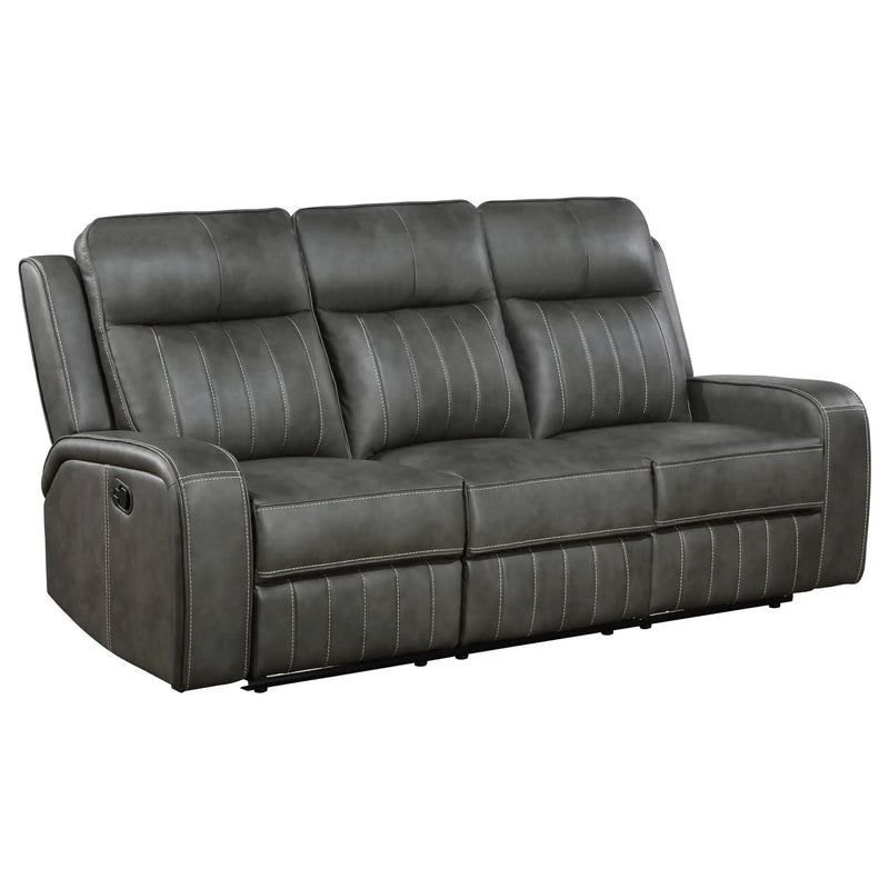 Forrest - 2 Piece Motion Reclining Sofa Set - Gray