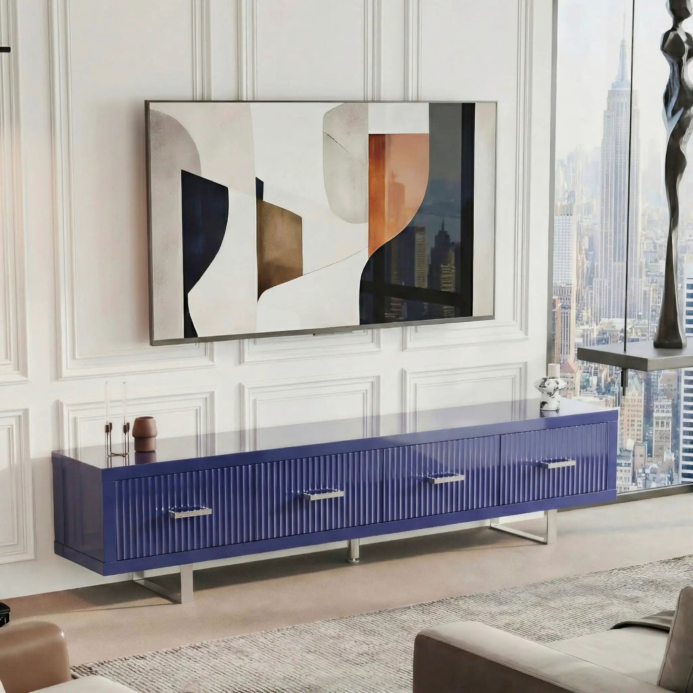 TV Stand With Slatted Drawers by HouseOfZazla