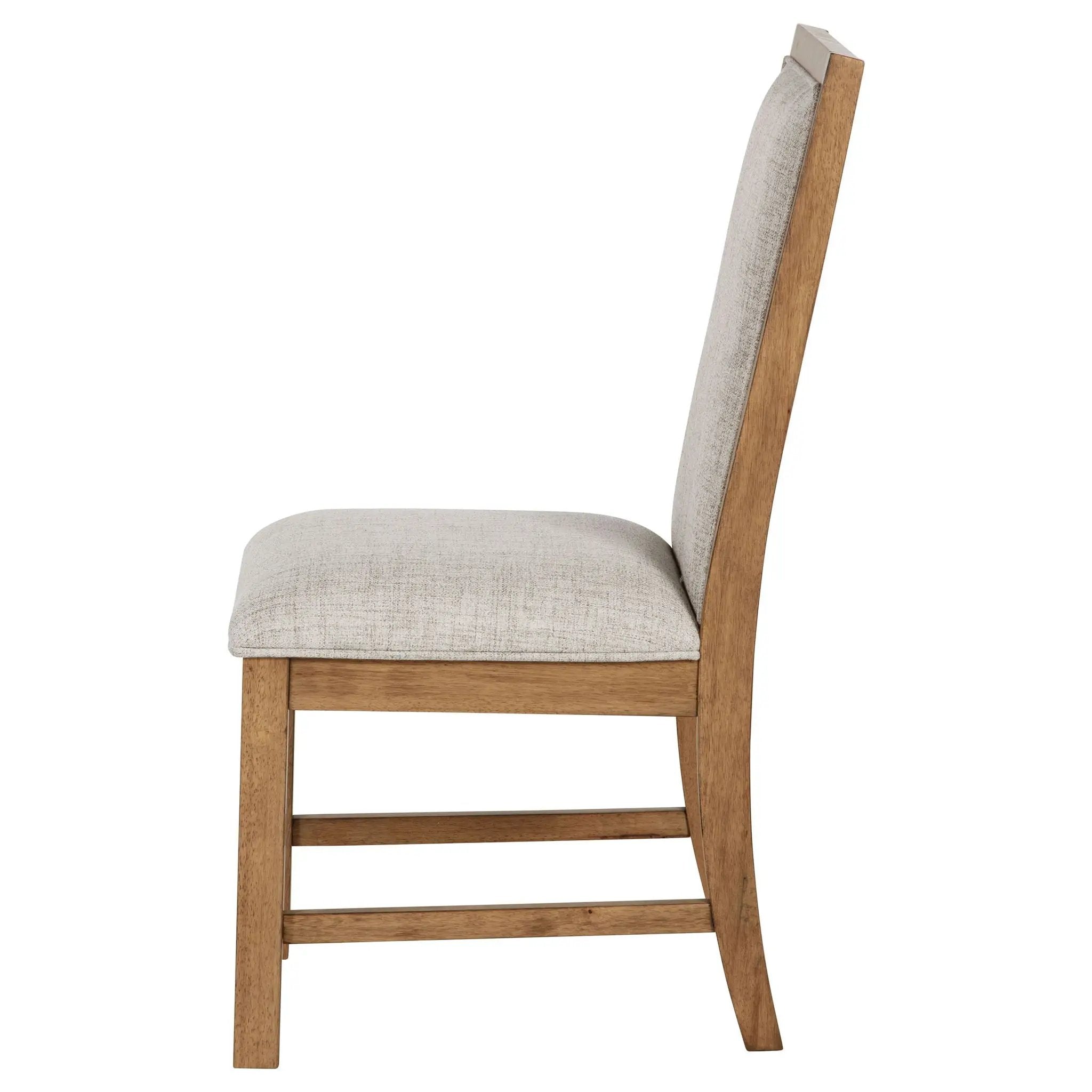 Bruner Upholstered Side Chair Natural Brown (Set of 2) by Unique Piece Furniture