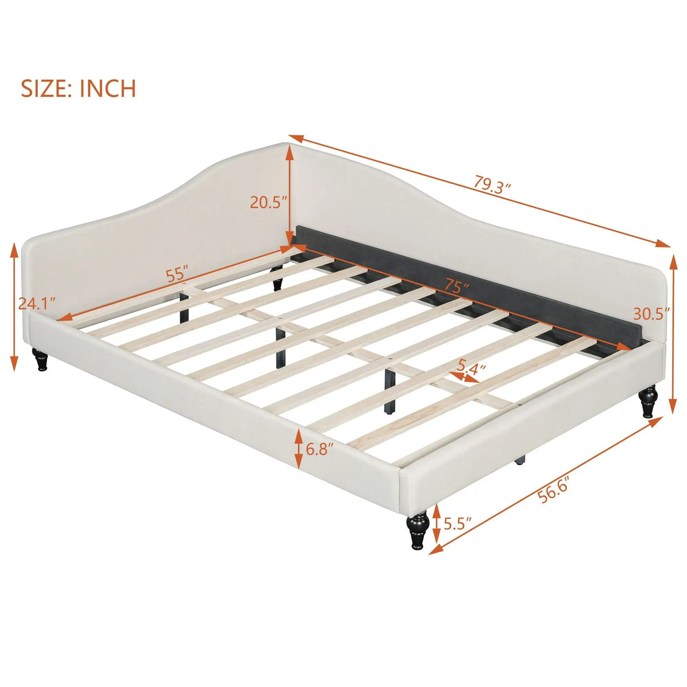 Modern L Shaped Daybed With Legs by Unique Piece Furniture