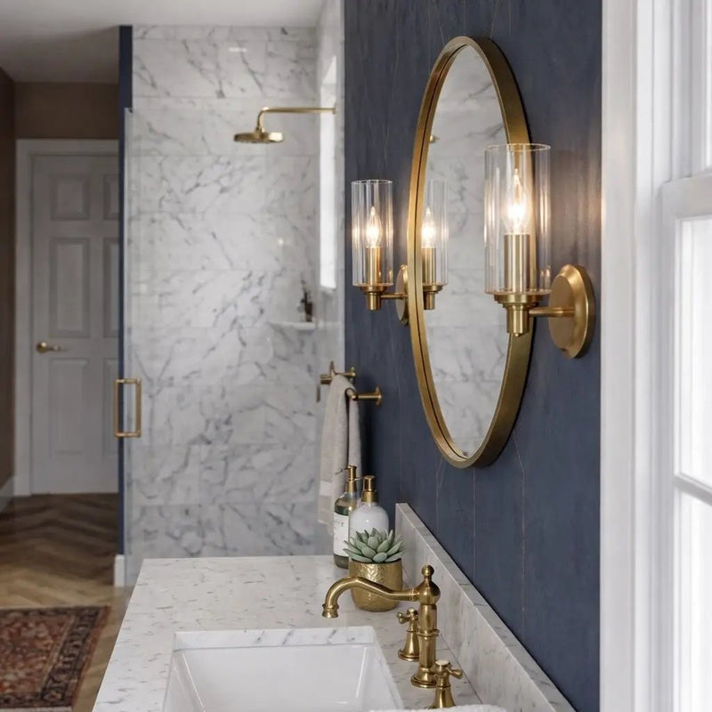 Jardin - Single Light Wall Sconce With Clear Ribbed Satin - Clear / Gold by Unique Piece Furniture