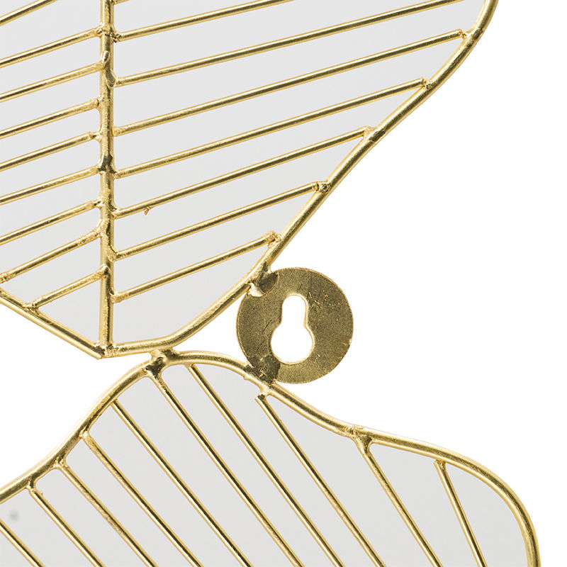 Gold Metal Wall Art with Maple Leaf Design - Gold, photo 6 of 7