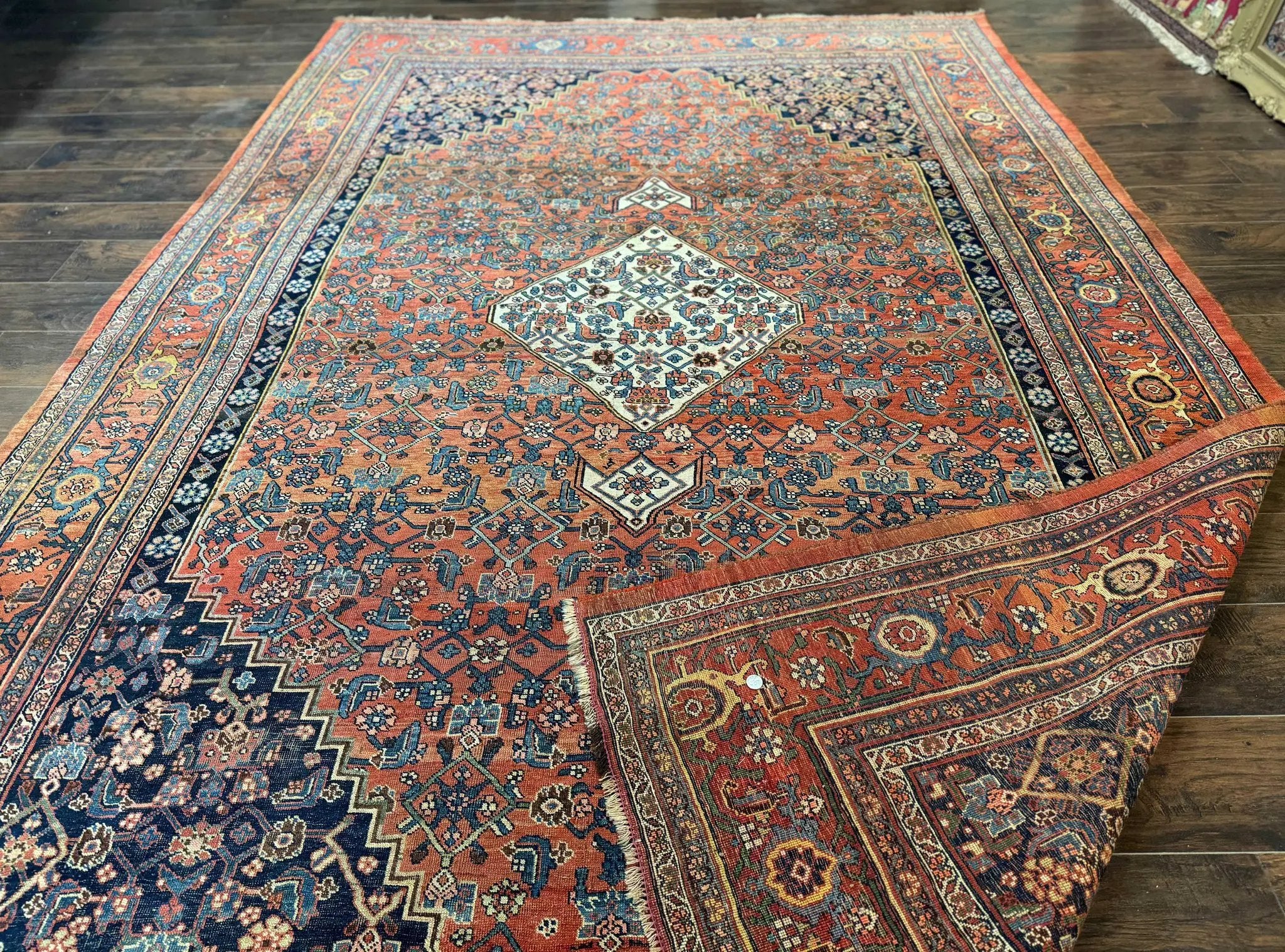 Antique Persian Bidjar Rug 8x12, Rare Persian Carpet by Jewel Rugs