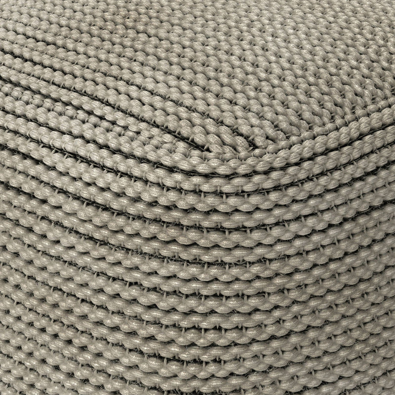 Cream Outdoor / Indoor Pouf with Water-Resistant Recycled PET, photo 4 of 5