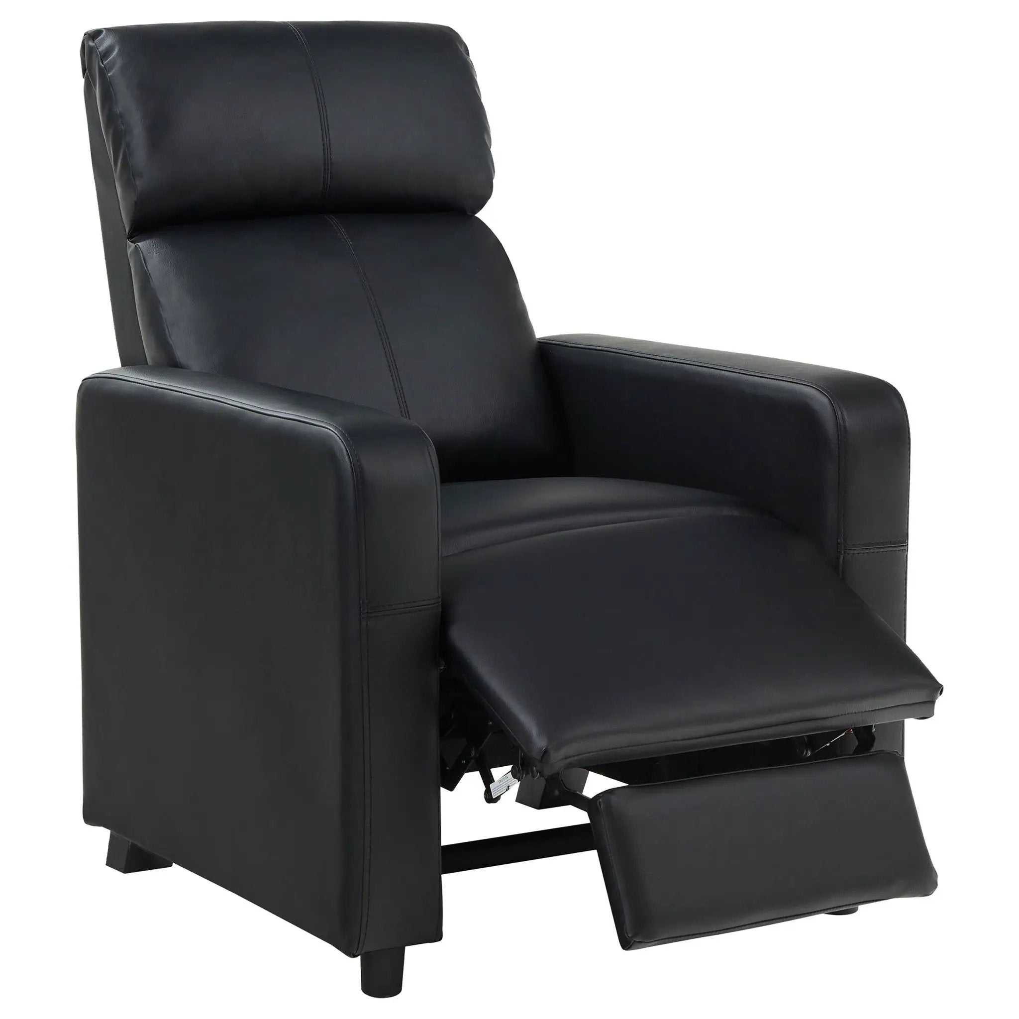 Toohey Upholstered Tufted Recliner Living Room Set Black by Unique Piece Furniture