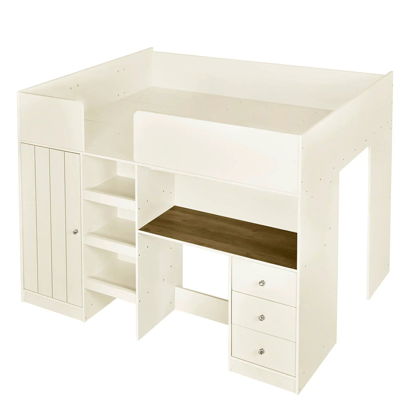 Loft Bed With Built In Wardrobe, Desk, Shelves, And Drawers by HouseOfZazla