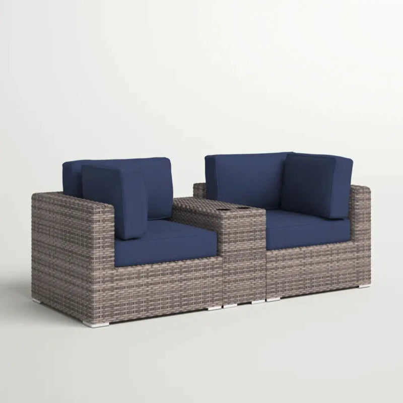 Outdoor Seating Group With Cushions 2 Person - Gray by Unique Piece Furniture