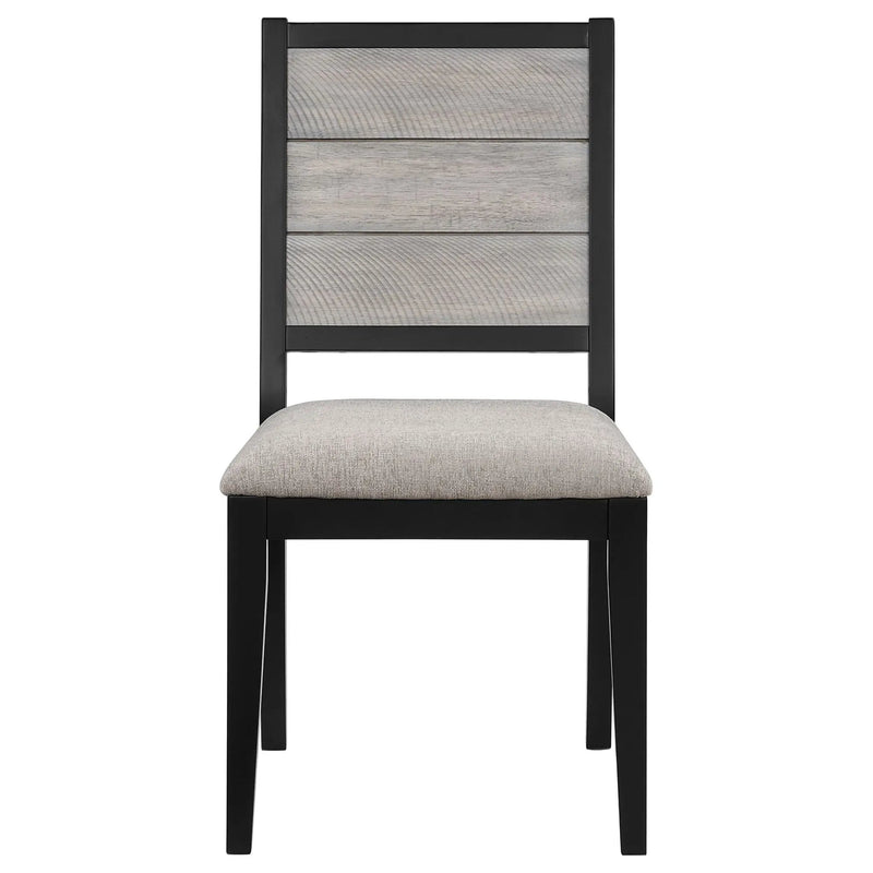 Elodie Wood Dining Side Chair Grey and Black (Set of 2) by Unique Piece Furniture