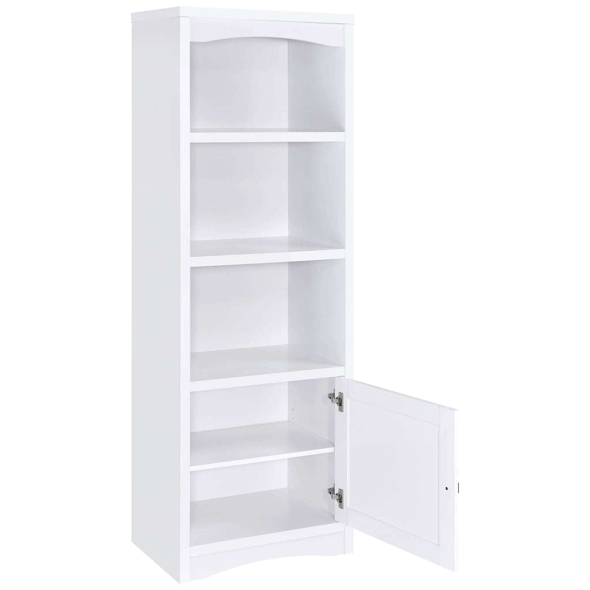 Laughlin 4-shelf Engineered Wood Media Tower White by Unique Piece Furniture
