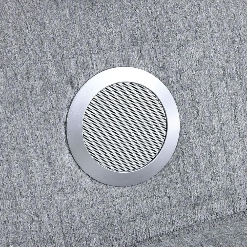 Fullar - Modular Console With Wireless Charger - Light Gary Chenille by Unique Piece Furniture