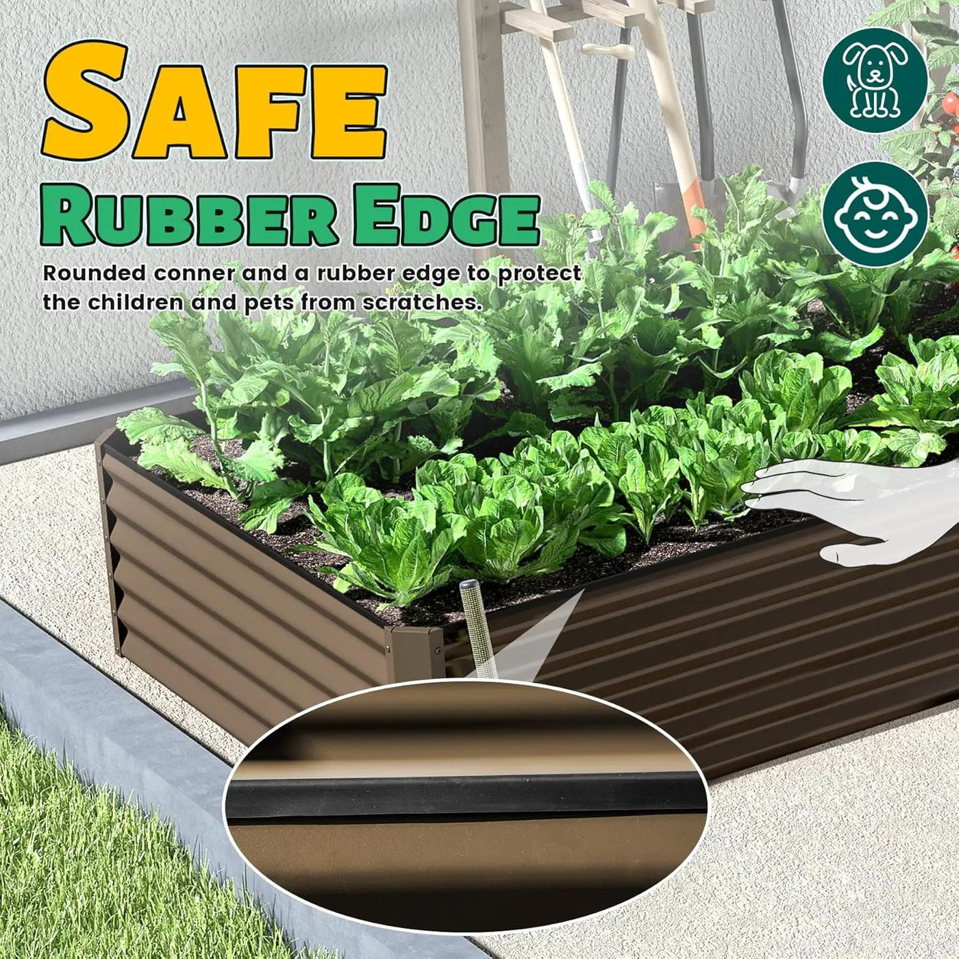 8x4x1.5 ft Galvanized Raised Garden Bed by HouseOfZazla