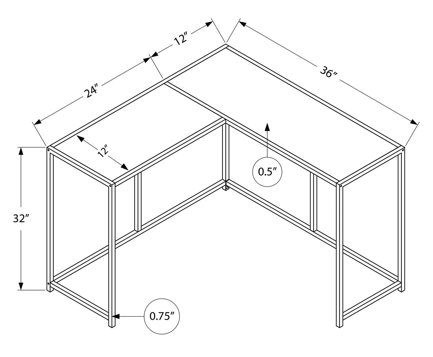 Corner Accent Console Table For Entryway, Unique L-Shaped Design by HouseOfZazla