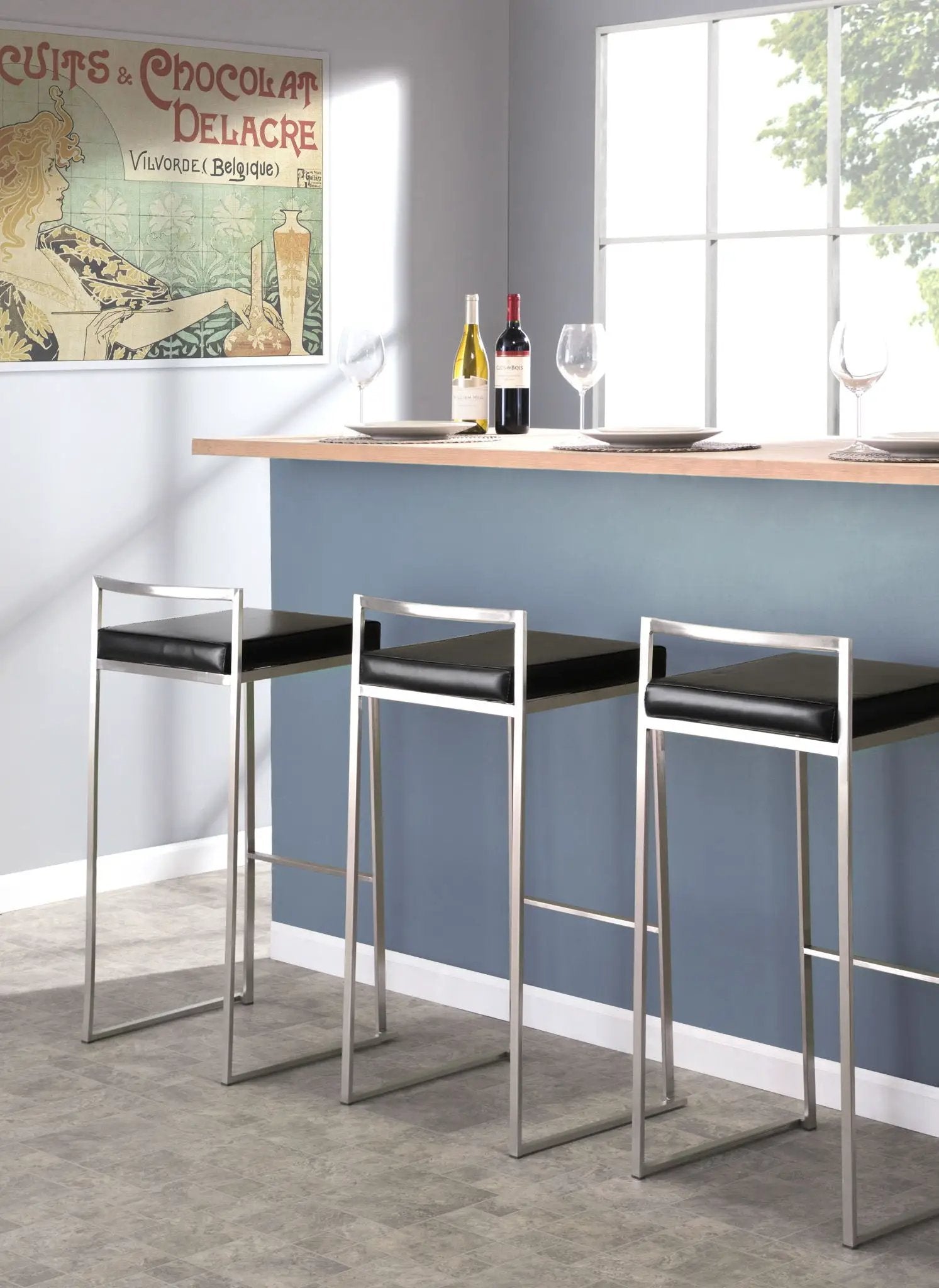 Fuji - Contemporary Stackable Design Barstool by Unique Piece Furniture