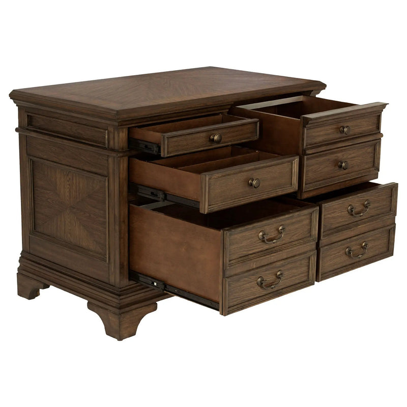 Hartshill 5-drawer Home Office File Cabinet Burnished Oak by Unique Piece Furniture
