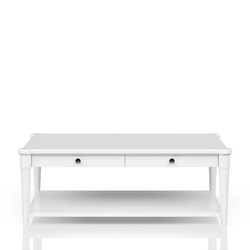 Cocktail Table With Two Storage Drawers And Casters by Unique Piece Furniture