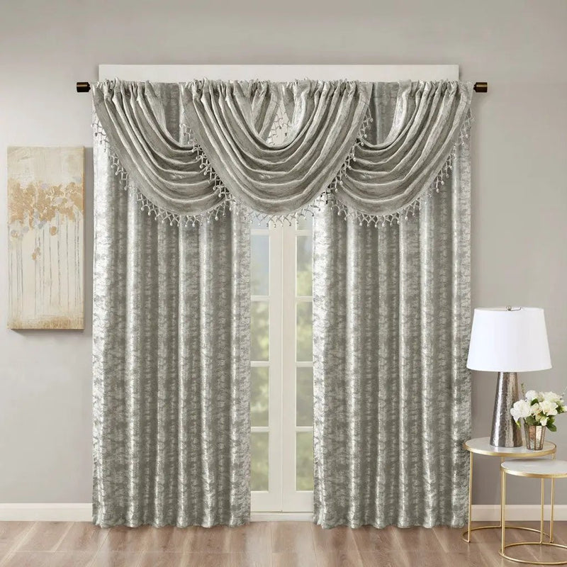 Jacquard Lined Total Blackout Rod Pocket/Back Tab Curtain Panel by HouseOfZazla