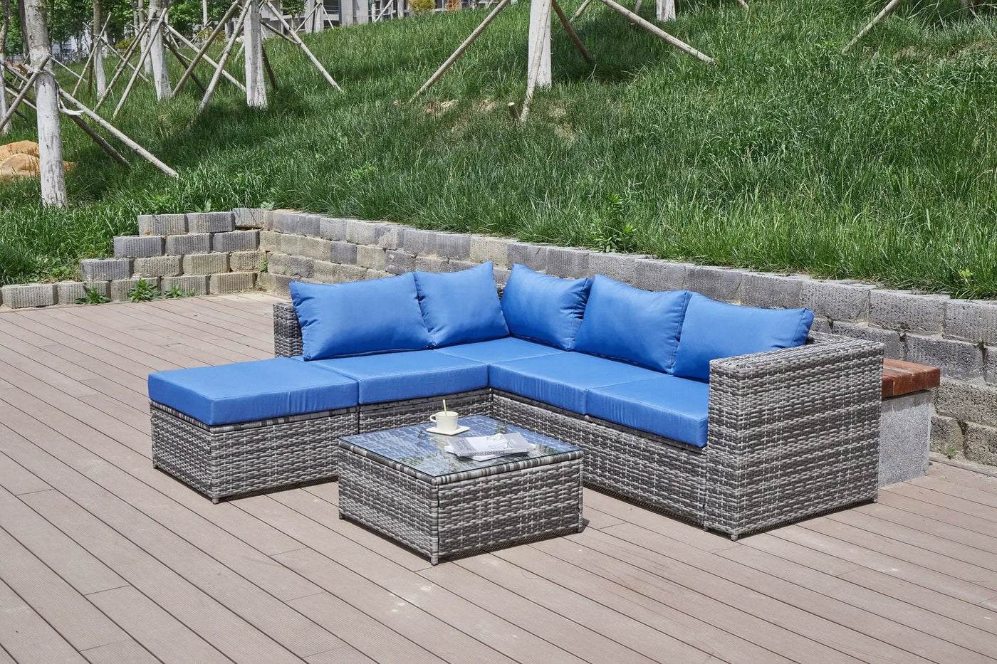 Patio Sofa With Cushions by HouseOfZazla