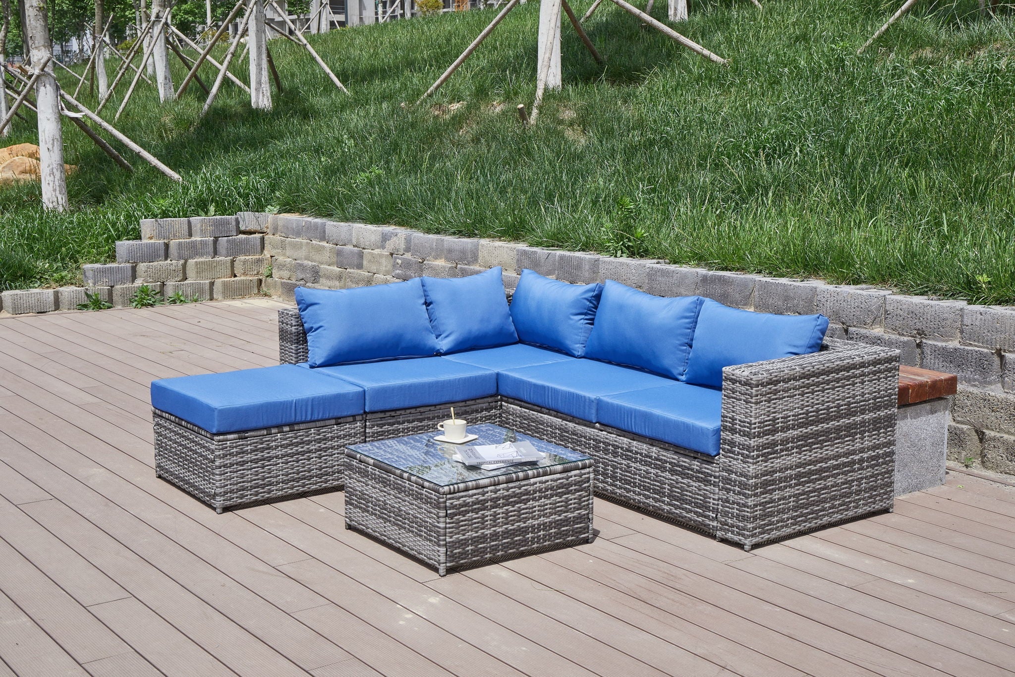 Patio Sofa With Cushions by HouseOfZazla
