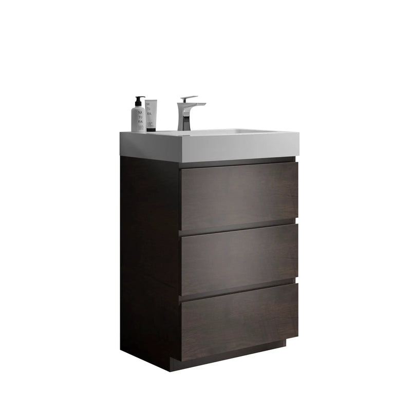 Alice - Bathroom Vanity With Large Storage Freestanding Bathroom Vanity, Sink For Modern Bathroom, One-Piece Sink Basin Without Drain And Faucet by Unique Piece Furniture