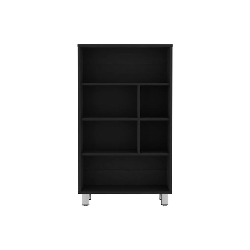 Bookcase, 6 Shelves, 4 Legs - Black by Unique Piece Furniture