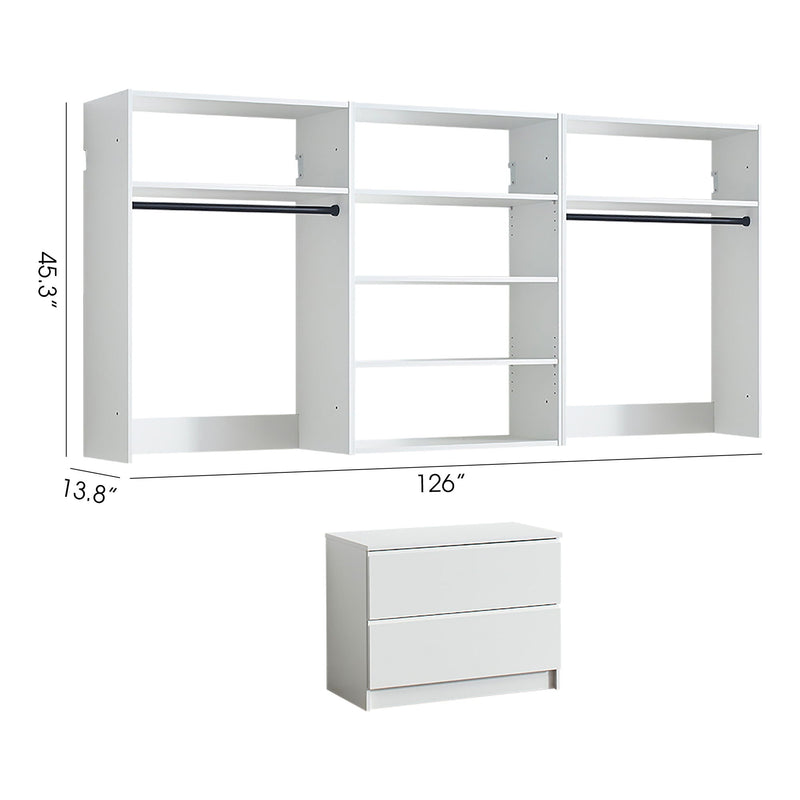Devi - Wall Mounted Closet System With Modular Units by HouseOfZazla