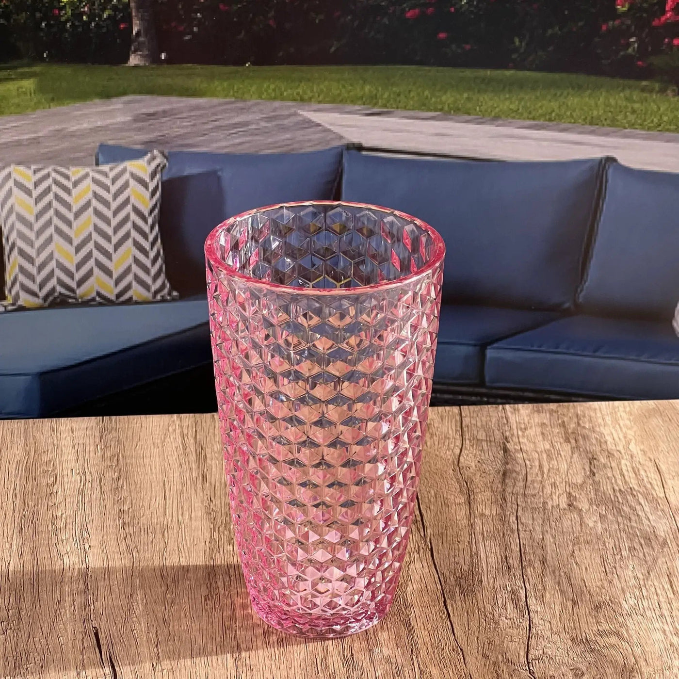 Leading Ware Diamond Cut Acrylic Drinking Glasses (Set of 4) by HouseOfZazla