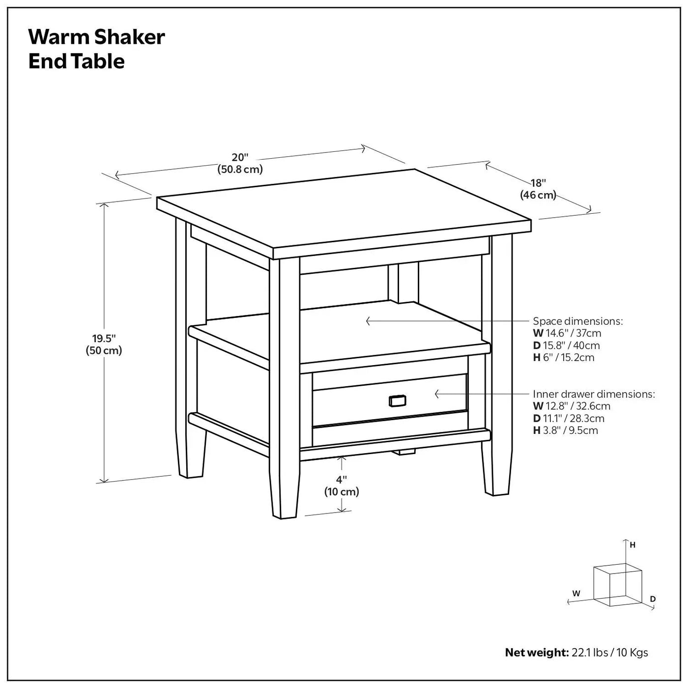 Warm Shaker - End Table by HouseOfZazla