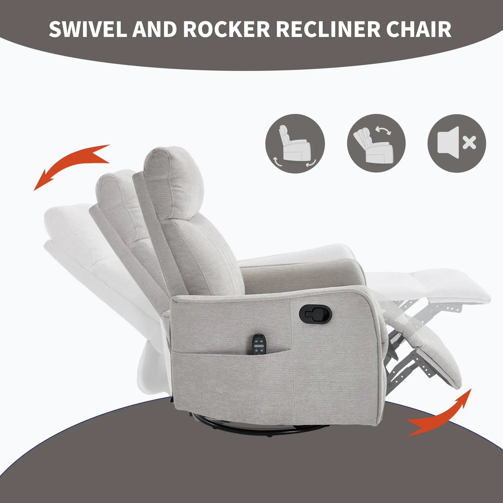 Comfortmax Swivel and Rocking Recliner by HouseOfZazla