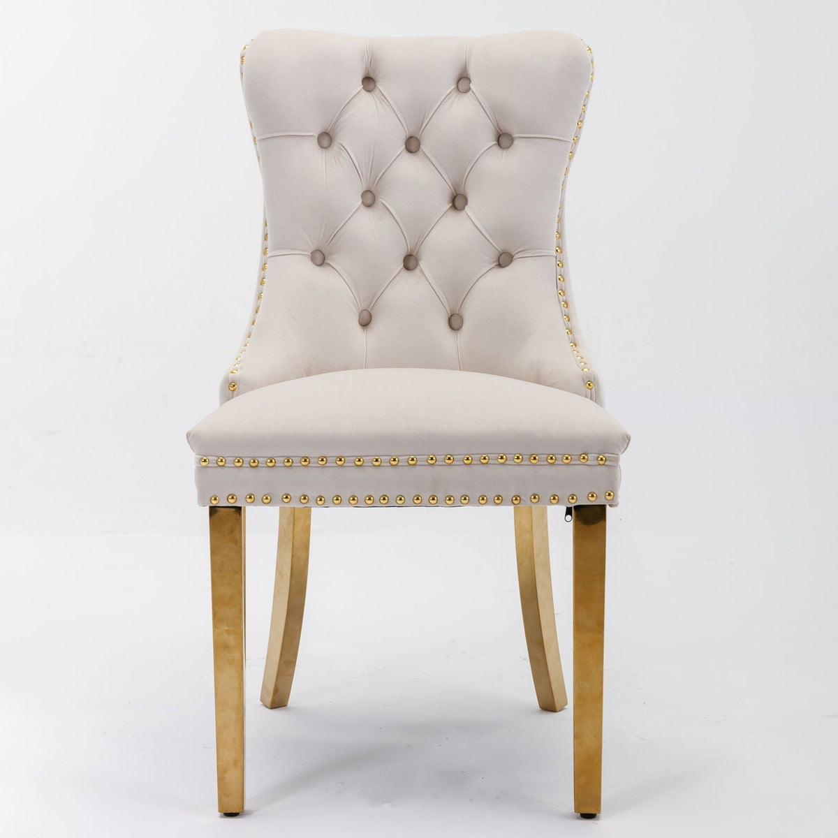 Modern Tufted Dining Chair Set of 2 with Velvet Upholstery - Nikki Collection, photo 20 of 28