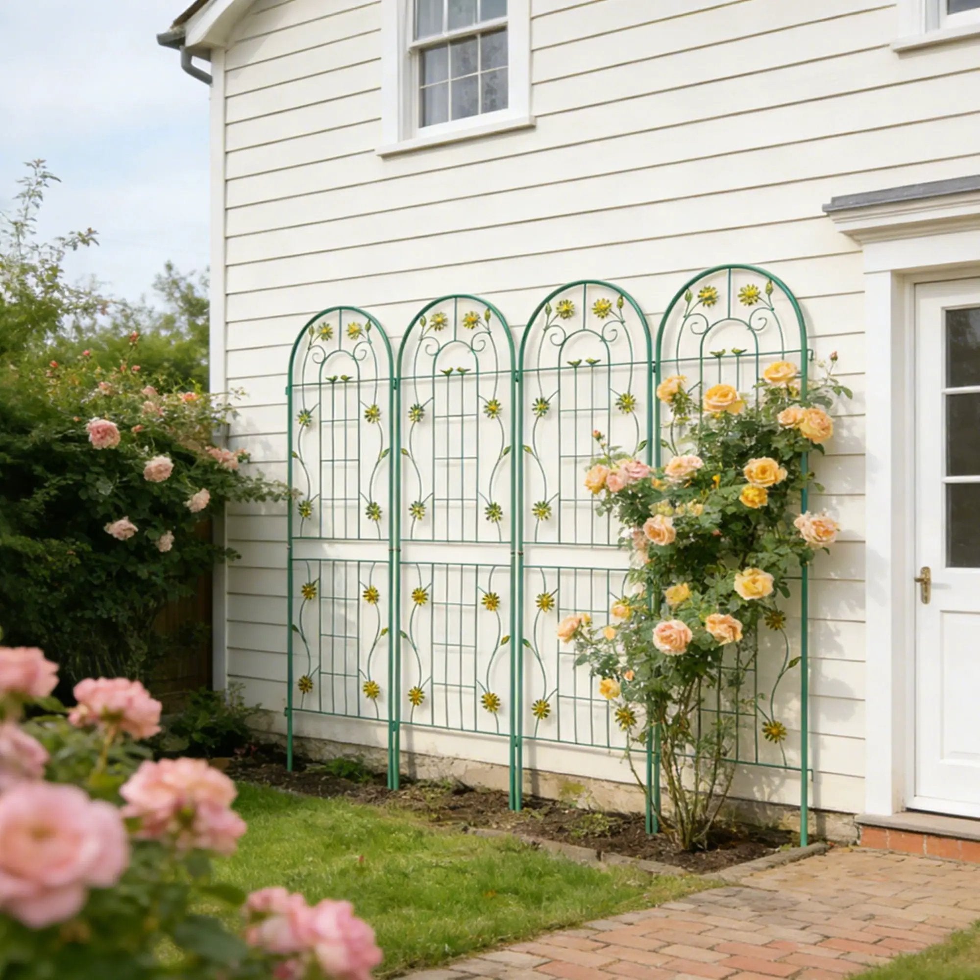 Metal Garden Trellis Rustproof Trellis For Climbing Plant Outdoor Flower Support by Unique Piece Furniture