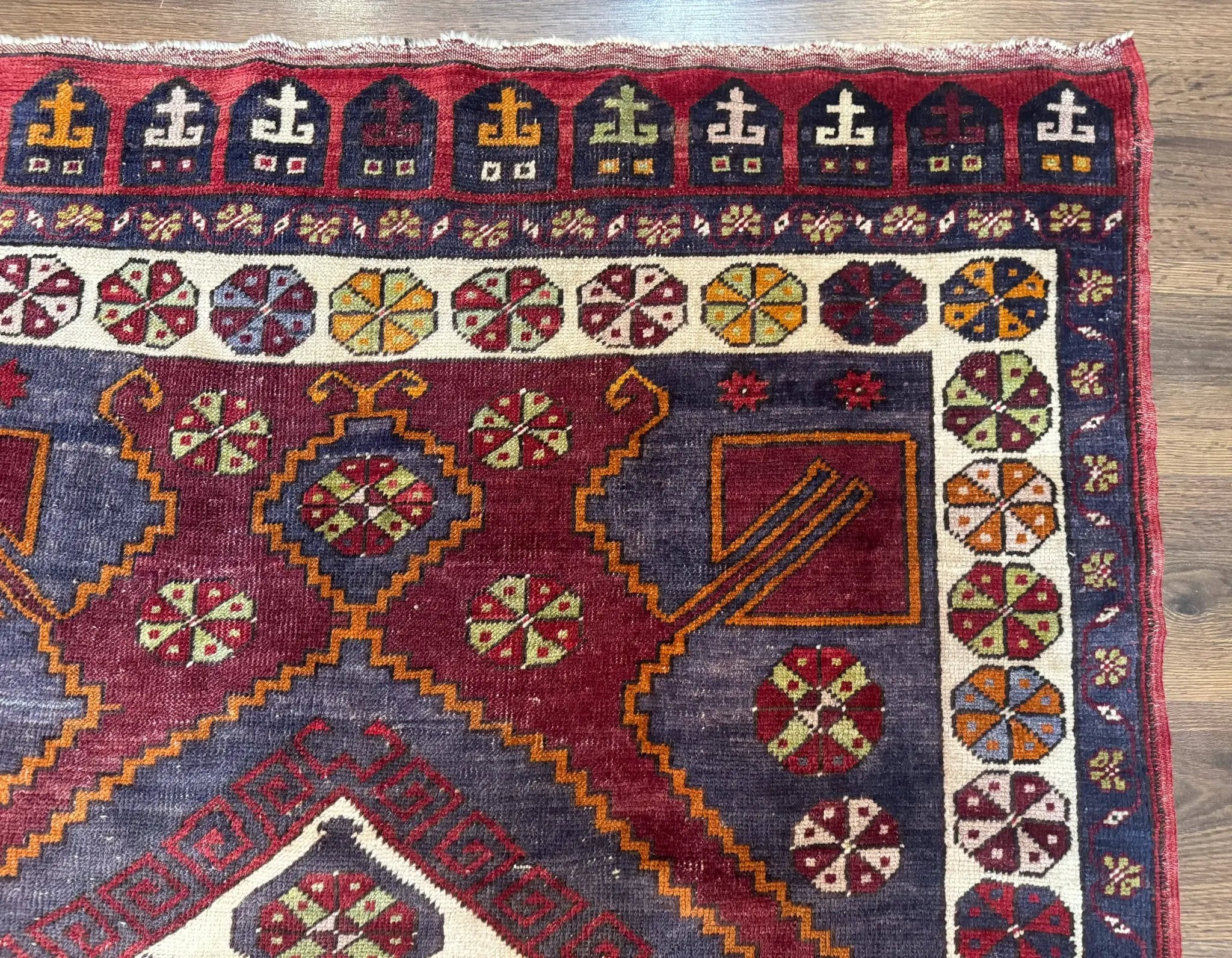 Turkish Kazak Rug 5x7, Geometric by Jewel Rugs