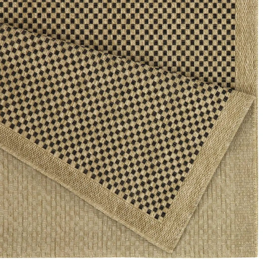 Earth GC_NTL1003 Jute/Black 5 ft. 3 in. x 7 ft. 3 in. Indoor/Outdoor Area Rug by HouseOfZazla