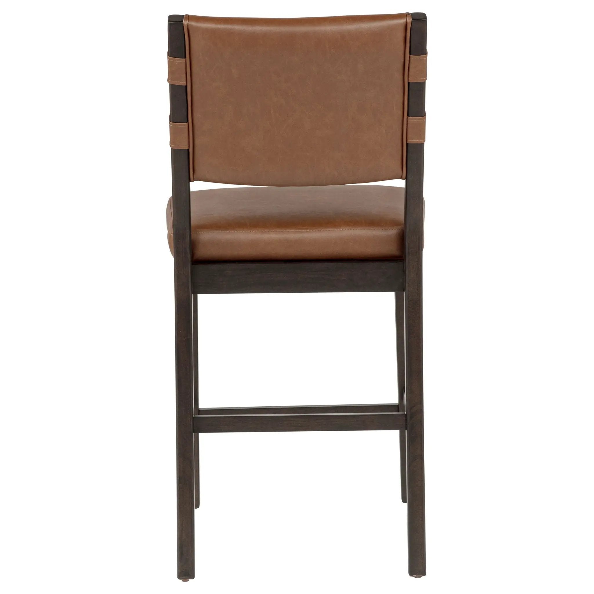 Tegan Faux Leather Upholstered Counter Height Chair Cognac (Set of 2) by Unique Piece Furniture