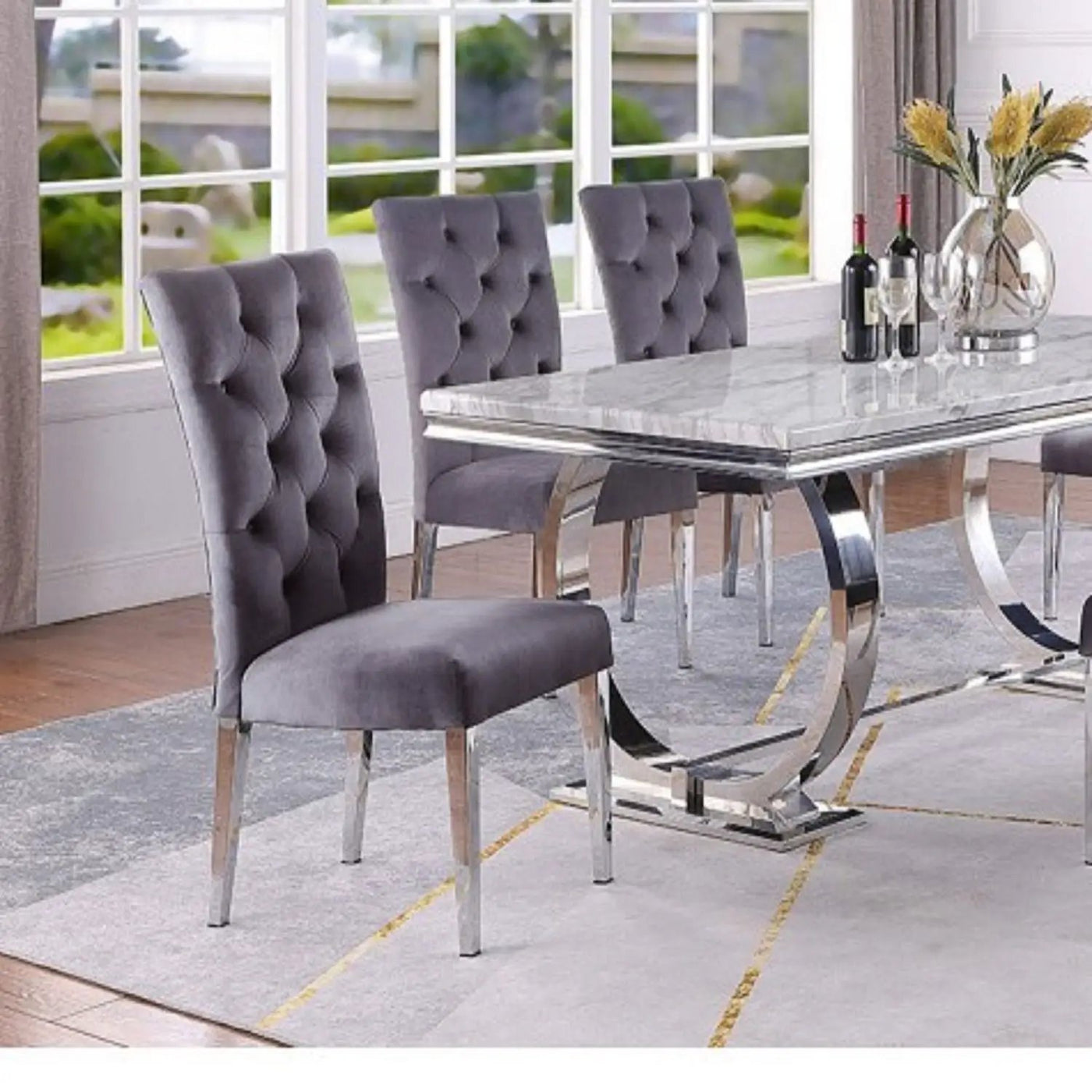 Modern Upholstered Tufted Dining Chair (Set of 2) by HouseOfZazla