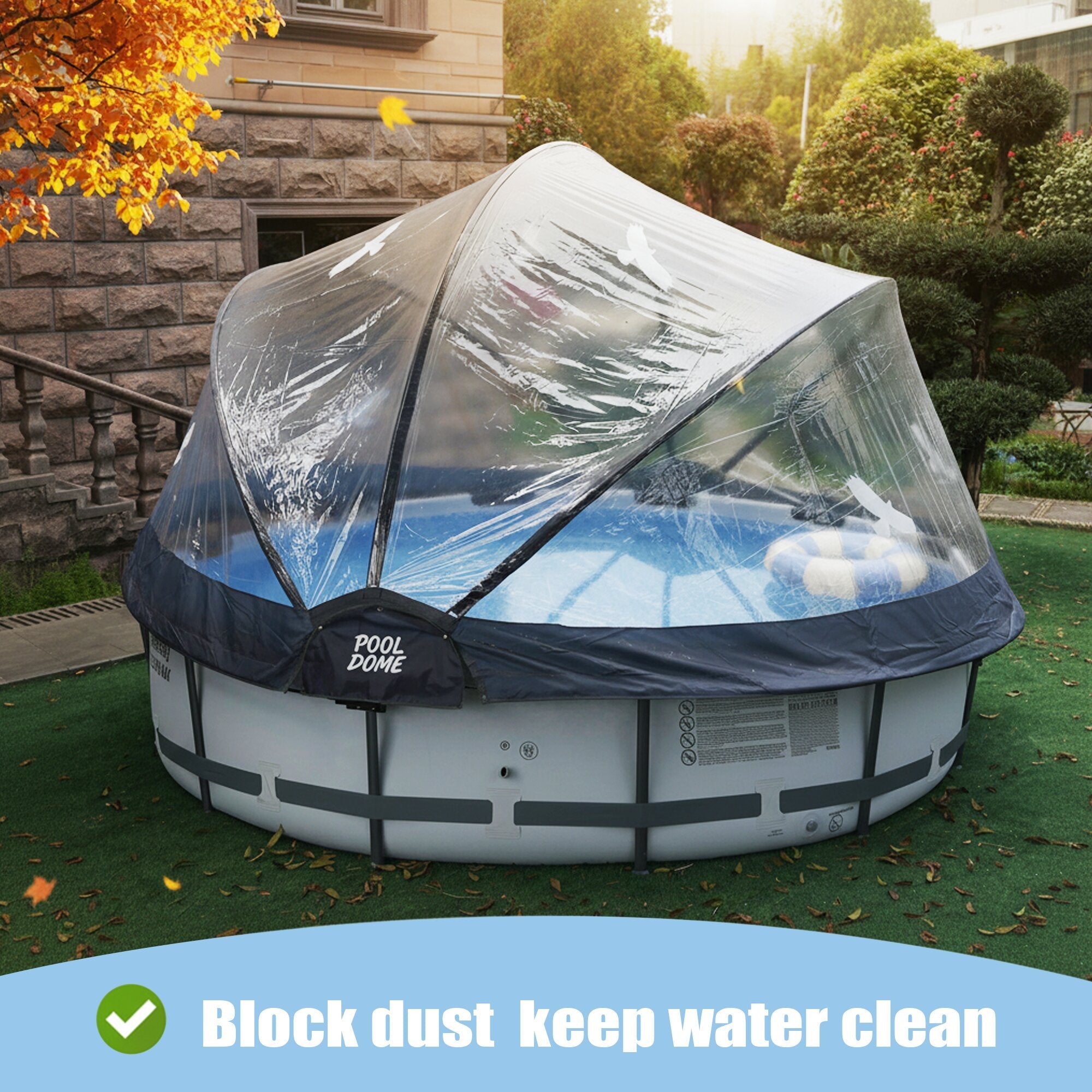 15 Ft Round Multifunctional All Weather Pool Dome Enclosure by HouseOfZazla
