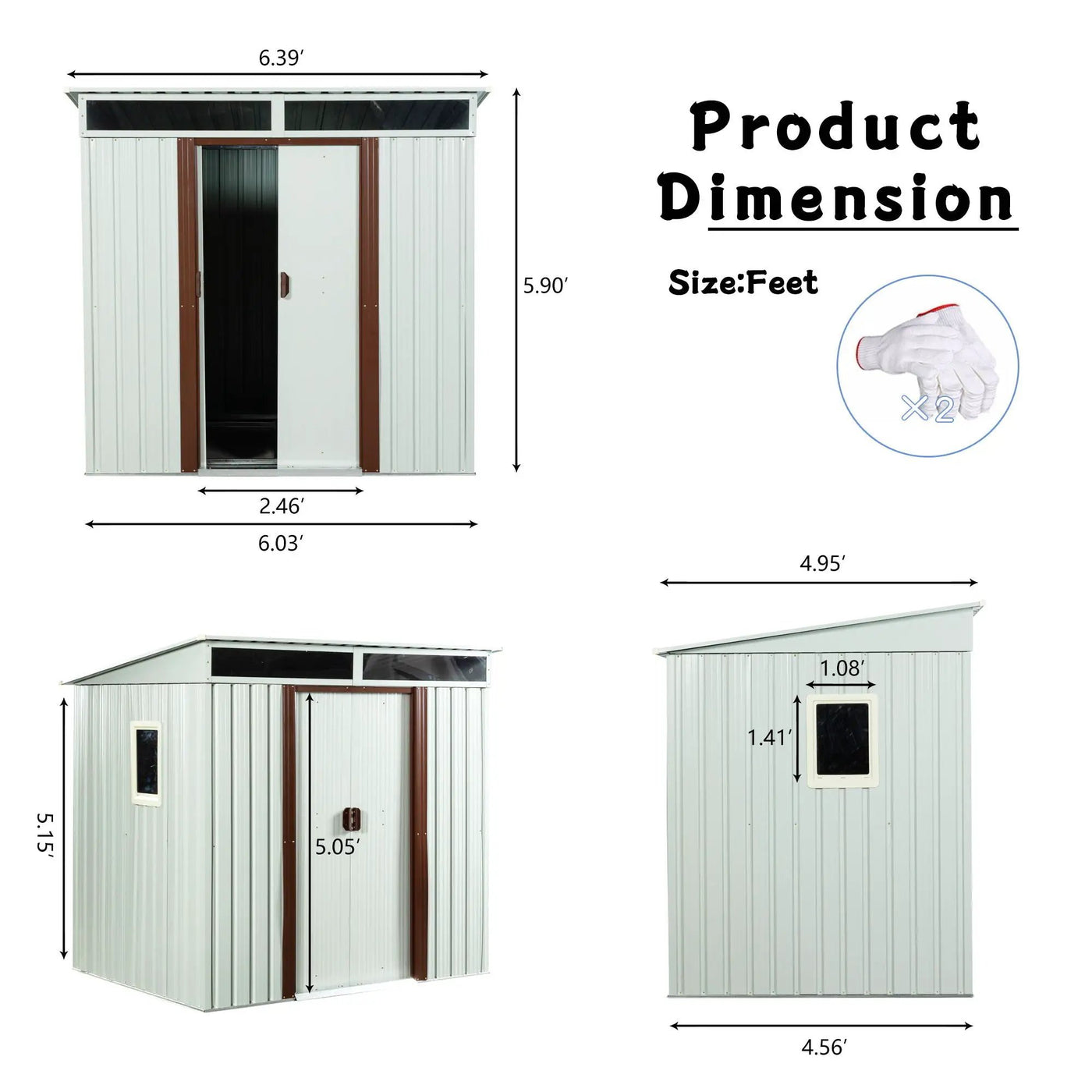 Outdoor Metal Storage Shed With Window by HouseOfZazla