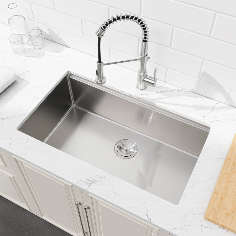 Stainless Steel Kitchen Sink, 30″x19″ Single Bowl, Undermount by HouseOfZazla