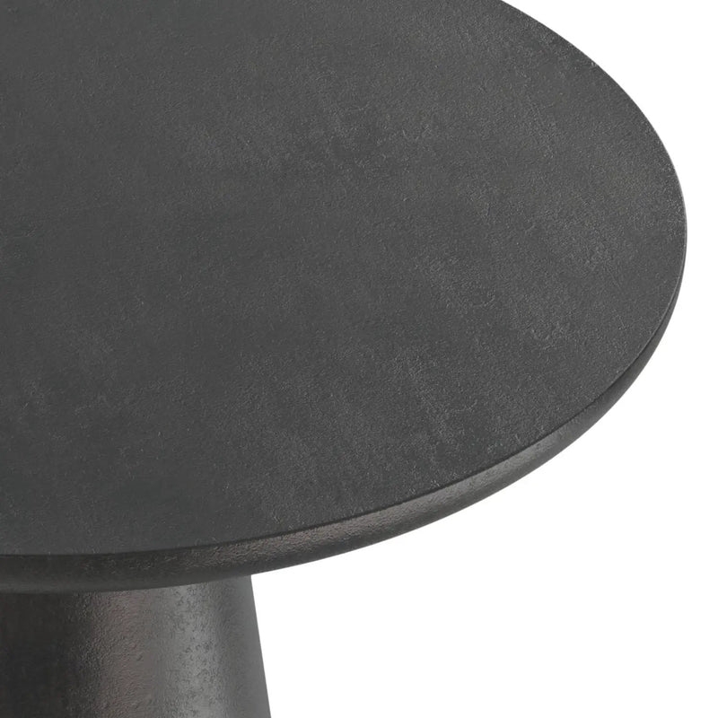 Gloria - Cast Aluminum Side Table - Black by HouseOfZazla