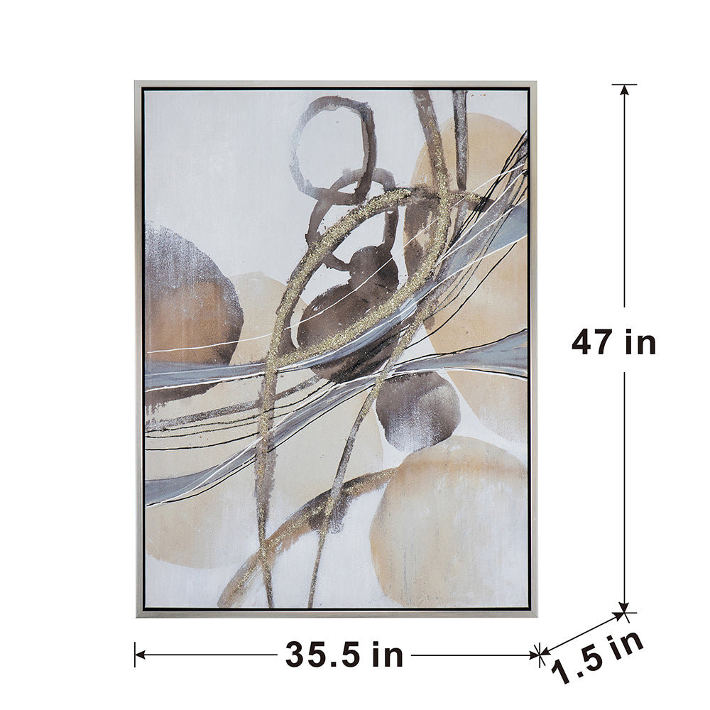 Rectangle Abstract Watercolor Oil Painting, photo 7 of 10