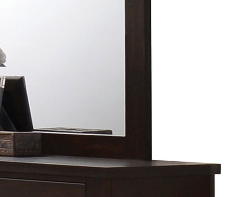 Panang Mahogany Mirror with Wooden Frame - Dark Brown, photo 4 of 4